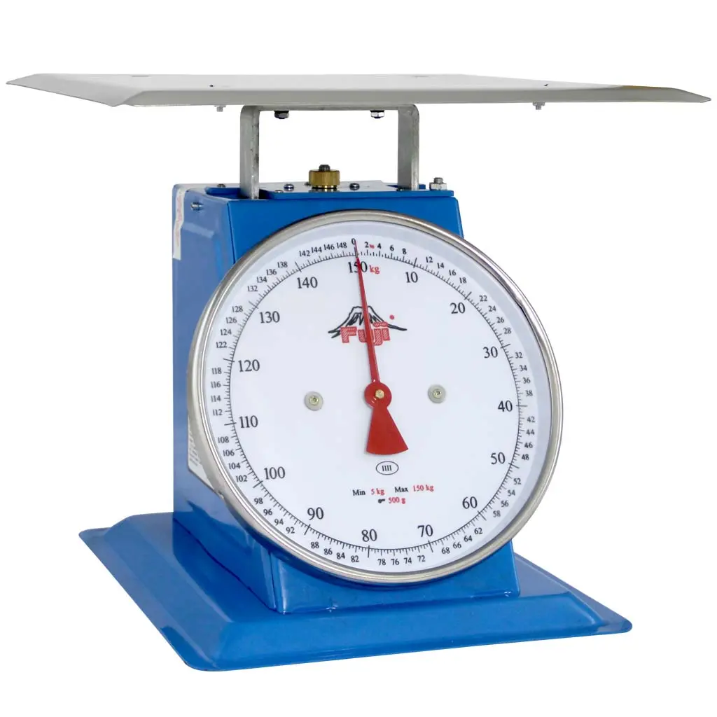 Fuji Dial Table Scale, 150 kg x 500 g, Flat Plate w/ Lock