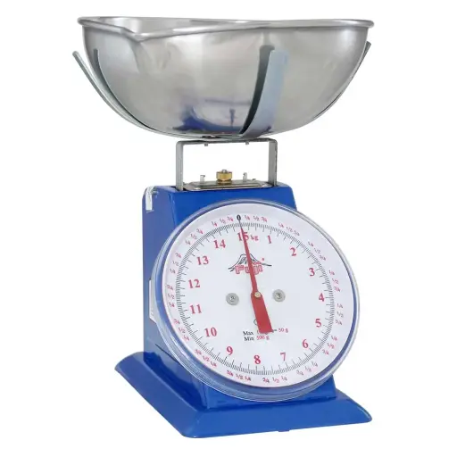 [FTB-15] Fuji Dial Table Scale, 15 kg x 50 g, Big Pan